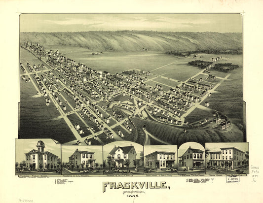 Frackville, Pennsylvania. (1889) – Historic Bird’s-Eye View Panorama Print