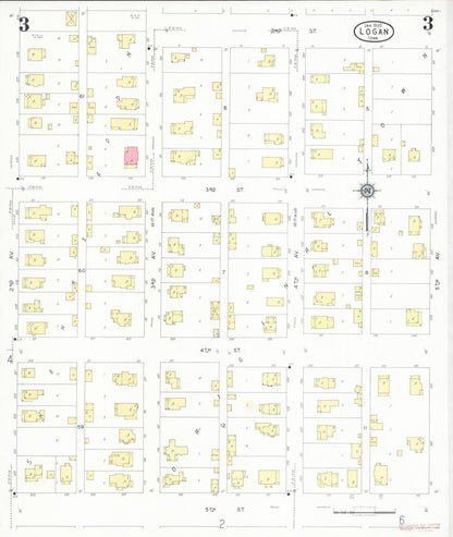 Sanborn Fire Insurance Map from Logan, Harrison County, Iowa (1930), Sheet #0003 - Historic Sanborn Fire Insurance Map Print
