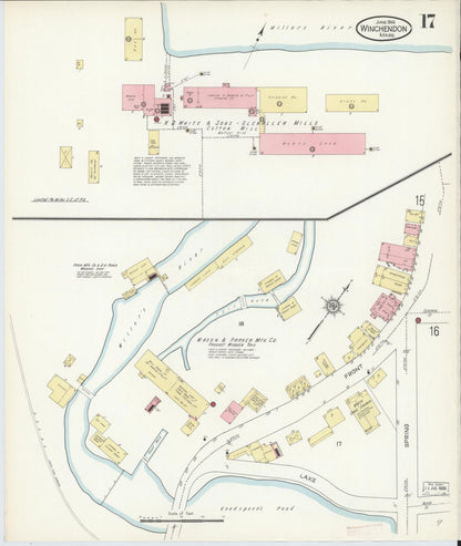 Sanborn Fire Insurance Map from Winchendon, Worcester County, Massachusetts (1914), Sheet #0017 - Complete Map Set gallery image, historic Sanborn map, vintage wall art, Massachusetts Massachusetts