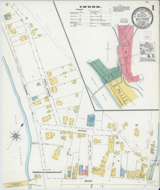 Sanborn Fire Insurance Map from Milford, Hunterdon County, New Jersey. (1903) – Historic Sanborn Fire Insurance Map Print