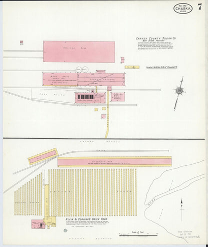 Sanborn Fire Insurance Map from Chaska, Carver County, Minnesota (1910), Sheet #0007 - Complete Map Set gallery image, historic Sanborn map, vintage wall art, Minnesota Minnesota