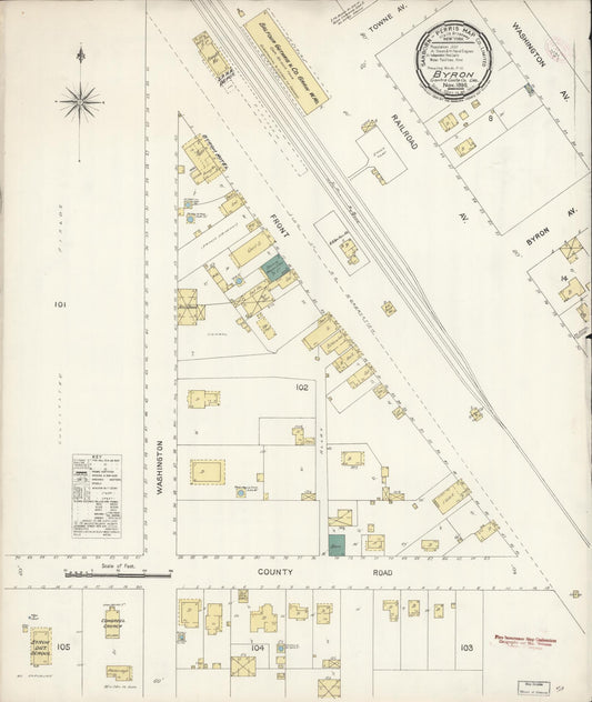 Sanborn Fire Insurance Map from Byron, Contra Costa County, California. (1896) – Historic Sanborn Fire Insurance Map Print