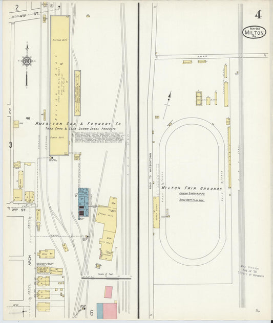 Sanborn Fire Insurance Map from Milton, Northumberland County, Pennsylvania (1913), Sheet #0004 - Historic Sanborn Fire Insurance Map Print, vintage old map wall art, antique decor, genealogy gift, Pennsylvania Pennsylvania map