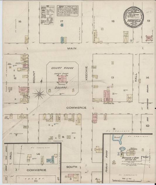 Sanborn Fire Insurance Map from Fairfield, Freestone County, Texas (1885), Sheet #0001 - Historic Sanborn Fire Insurance Map Print, vintage old map wall art, antique decor, genealogy gift, Texas Texas map