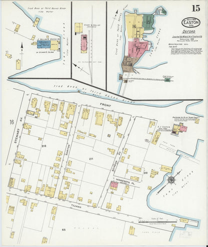 Sanborn Fire Insurance Map from Easton, Talbot County, Maryland (1919), Sheet #0015 - Complete Map Set gallery image, historic Sanborn map, vintage wall art, Maryland Maryland