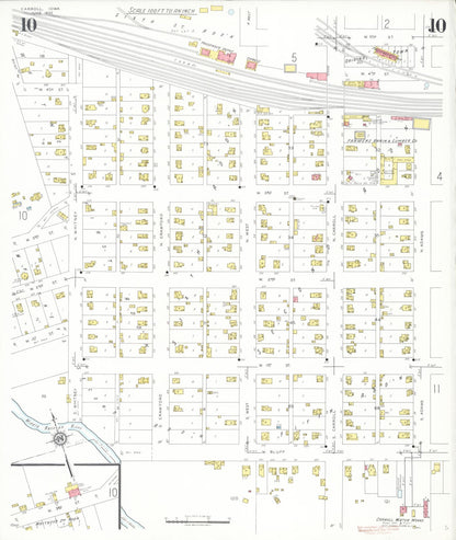 Sanborn Fire Insurance Map from Carroll, Carroll County, Iowa (1935), Sheet #0010 - Historic Sanborn Fire Insurance Map Print