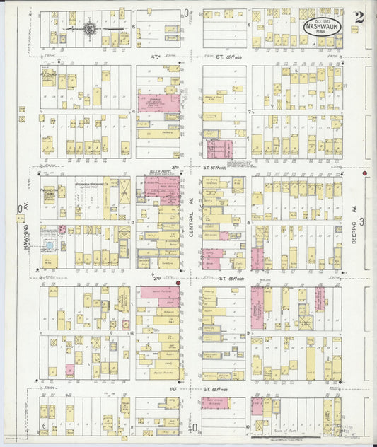 Sanborn Fire Insurance Map from Nashwauk, Itasca County, Minnesota (1921), Sheet #0002 - Historic Sanborn Fire Insurance Map Print, vintage old map wall art, antique decor, genealogy gift, Minnesota Minnesota map