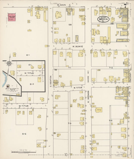 Sanborn Fire Insurance Map from Mexia, Limestone County, Texas (1922), Sheet #0007 - Historic Sanborn Fire Insurance Map Print, vintage old map wall art, antique decor, genealogy gift, Texas Texas map