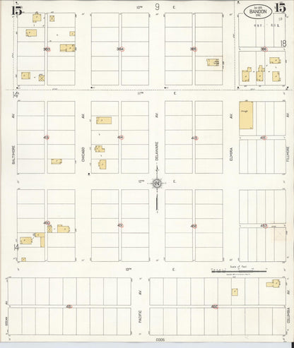 Sanborn Fire Insurance Map from Bandon, Coos County, Oregon (1931), Sheet #0015 - Complete Map Set gallery image, historic Sanborn map, vintage wall art, Oregon Oregon