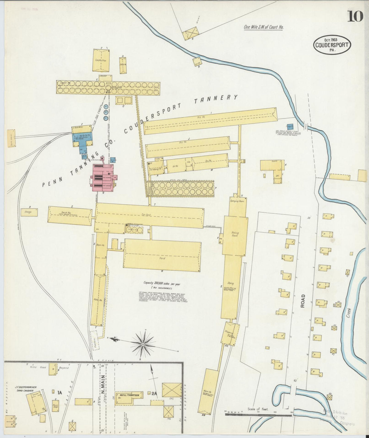 Sanborn Fire Insurance Map from Coudersport, Potter County, Pennsylvania (1903), Sheet #0010 - Complete Map Set gallery image, historic Sanborn map, vintage wall art, Pennsylvania Pennsylvania