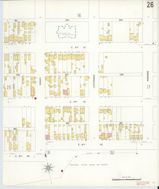 Sanborn Fire Insurance Map from Anaconda, Deer Lodge County, Montana (1903), Sheet #0026 - Historic Sanborn Fire Insurance Map Print, vintage old map wall art, antique decor, genealogy gift, Montana Montana map