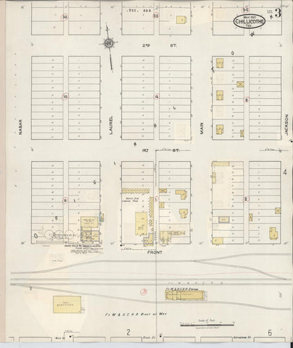 Sanborn Fire Insurance Map from Chillicothe, Hardeman County, Texas (1941), Sheet #0003 - Complete Map Set gallery image, historic Sanborn map, vintage wall art, Texas Texas