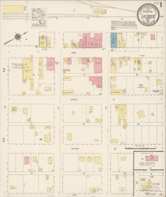 Sanborn Fire Insurance Map from La Crosse, Whitman County, Washington (1916), Sheet #0001 - Complete Map Set gallery image, historic Sanborn map, vintage wall art, Washington Washington