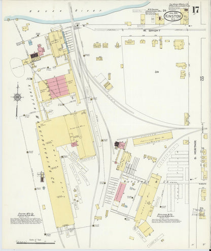 Sanborn Fire Insurance Map from Kinston, Lenoir County, North Carolina (1914), Sheet #0017 - Complete Map Set gallery image, historic Sanborn map, vintage wall art, North Carolina North Carolina