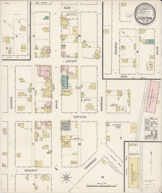 Sanborn Fire Insurance Map from Lockeford, San Joaquin County, California (1888), Sheet #0001 - Historic Sanborn Fire Insurance Map Print, vintage old map wall art, antique decor, genealogy gift, California California map