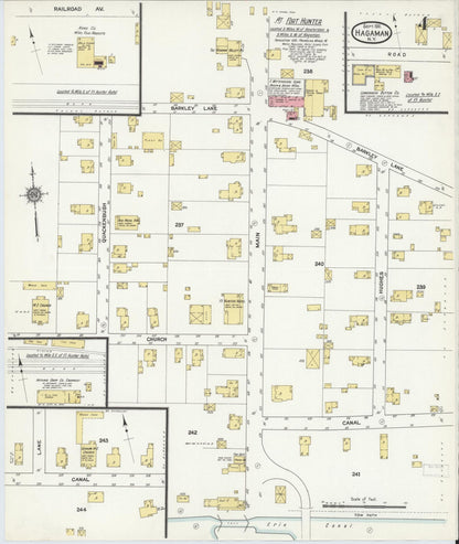 Sanborn Fire Insurance Map from Hagaman, Montgomery County, New York (1911), Sheet #0004 - Historic Sanborn Fire Insurance Map Print, vintage old map wall art, antique decor, genealogy gift, New York New York map
