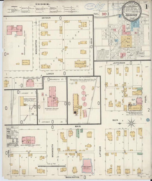 Sanborn Fire Insurance Map from Abingdon, Knox County, Illinois. (1898) – Map View