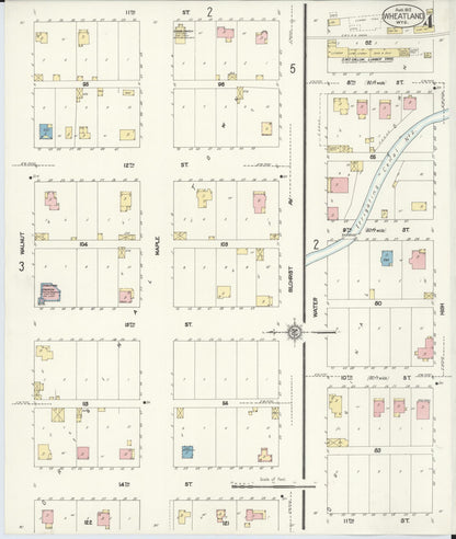 Sanborn Fire Insurance Map from Wheatland, Platte County, Wyoming (1912), Sheet #0004 - Complete Map Set gallery image, historic Sanborn map, vintage wall art, Wyoming Wyoming