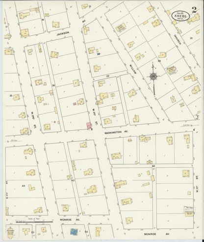 Sanborn Fire Insurance Map from Krebs, Pittsburg County, Oklahoma (1911), Sheet #0002 - Complete Map Set gallery image, historic Sanborn map, vintage wall art, Oklahoma Oklahoma