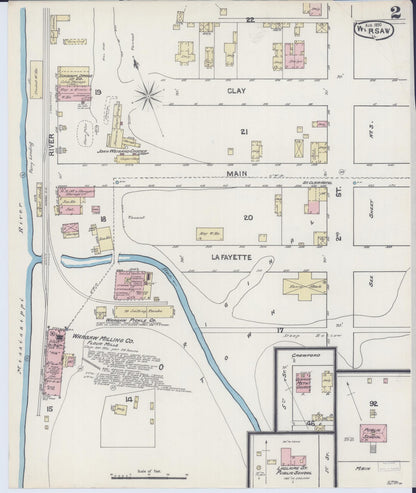 Sanborn Fire Insurance Map from Warsaw, Hancock County, Illinois (1890), Sheet #0002 - Complete Map Set gallery image, historic Sanborn map, vintage wall art, Illinois Illinois