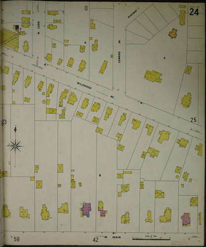 Sanborn Fire Insurance Map from Jackson, Jackson County, Michigan (1907), Sheet #0024 - Complete Map Set gallery image, historic Sanborn map, vintage wall art, Michigan Michigan