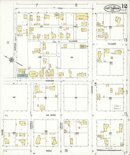 Sanborn Fire Insurance Map from Port Townsend, Jefferson County, Washington (1911), Sheet #0012 - Complete Map Set gallery image, historic Sanborn map, vintage wall art, Washington Washington