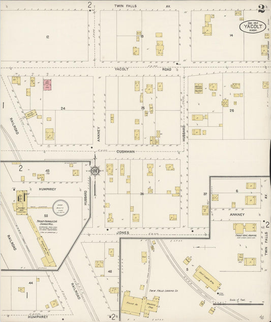 Sanborn Fire Insurance Map from Yacolt, Clark County, Washington (1914), Sheet #0002 - Historic Sanborn Fire Insurance Map Print, vintage old map wall art, antique decor, genealogy gift, Washington Washington map