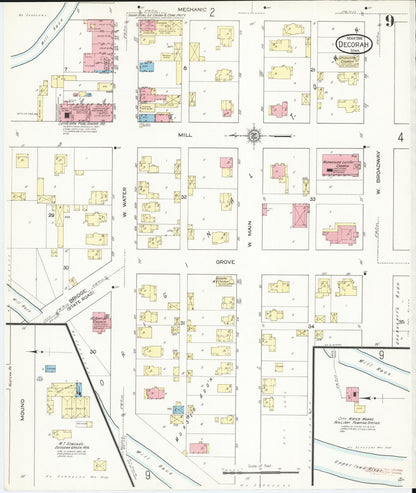 Sanborn Fire Insurance Map from Decorah, Winneshiek County, Iowa (1914), Sheet #0009 - Historic Sanborn Fire Insurance Map Print