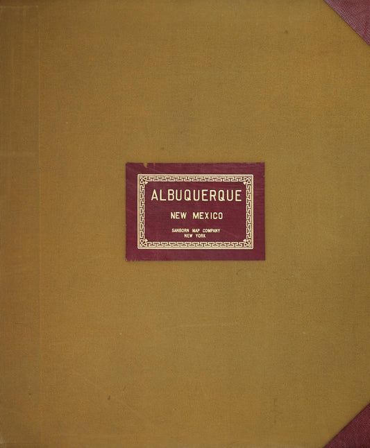 Sanborn Fire Insurance Map from Albuquerque, Bernalillo County, New Mexico (1951), Sheet #0001 - Historic Sanborn Fire Insurance Map Print, vintage old map wall art, antique decor, genealogy gift, New Mexico New Mexico map