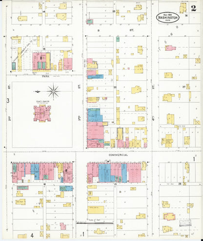 Sanborn Fire Insurance Map from Washington, Washington County, Kansas (1905), Sheet #0002 - Complete Map Set gallery image, historic Sanborn map, vintage wall art, Sanborn Fire Insurance Map from Washington Washington