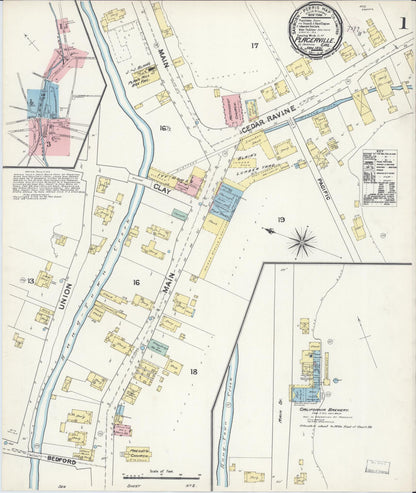 Sanborn Fire Insurance Map from Placerville, El Dorado County, California (1891), Sheet #0001 - Complete Map Set gallery image, historic Sanborn map, vintage wall art, California California