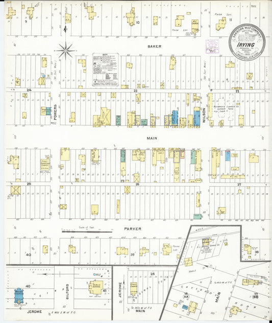 Sanborn Fire Insurance Map from Irving, Marshall County, Kansas (1905), Sheet #0001 - Historic Sanborn Fire Insurance Map Print, vintage old map wall art, antique decor, genealogy gift, Kansas Kansas map
