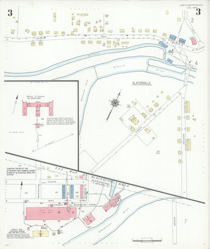 Sanborn Fire Insurance Map from North Smithfield, Providence County, Rhode Island (1940), Sheet #0003 - Complete Map Set gallery image, historic Sanborn map, vintage wall art, Rhode Island Rhode Island