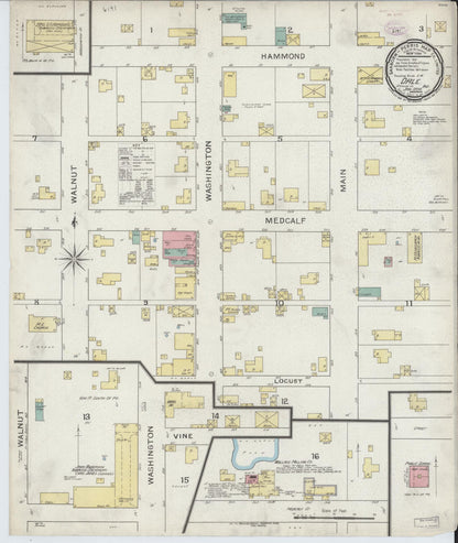 Sanborn Fire Insurance Map from Dale, Spencer County, Indiana (1894), Sheet #0001 - Historic Sanborn Fire Insurance Map Print, vintage old map wall art, antique decor, genealogy gift, Indiana Indiana map