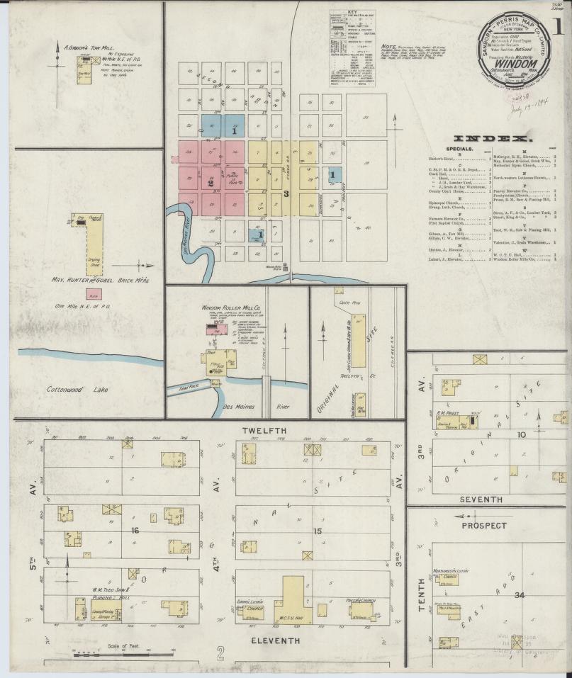 Sanborn Fire Insurance Map from Windom, Cottonwood County, Minnesota. (1894) – Map View
