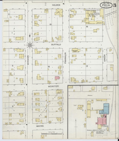 Sanborn Fire Insurance Map from Polo, Ogle County, Illinois (1893), Sheet #0003 - Complete Map Set gallery image, historic Sanborn map, vintage wall art, Illinois Illinois