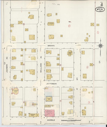Sanborn Fire Insurance Map from Wylie, Collin County, Texas (1934), Sheet #0004 - Complete Map Set gallery image, historic Sanborn map, vintage wall art, Texas Texas