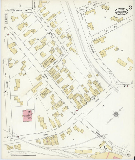 Sanborn Fire Insurance Map from Groveton, Coos County, New Hampshire (1912), Sheet #0003 - Historic Sanborn Fire Insurance Map Print, vintage old map wall art, antique decor, genealogy gift, New Hampshire New Hampshire map