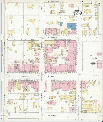 Sanborn Fire Insurance Map from Havana, Mason County, Illinois (1914), Sheet #0004 - Complete Map Set gallery image, historic Sanborn map, vintage wall art, Illinois Illinois
