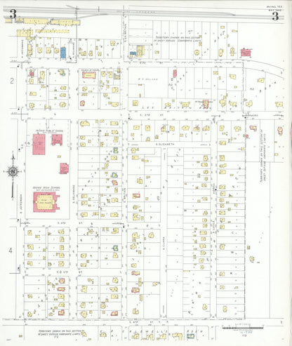 Sanborn Fire Insurance Map from Irving, Dallas County, Texas (1942), Sheet #0003 - Historic Sanborn Fire Insurance Map Print, vintage old map wall art, antique decor, genealogy gift, Texas Texas map