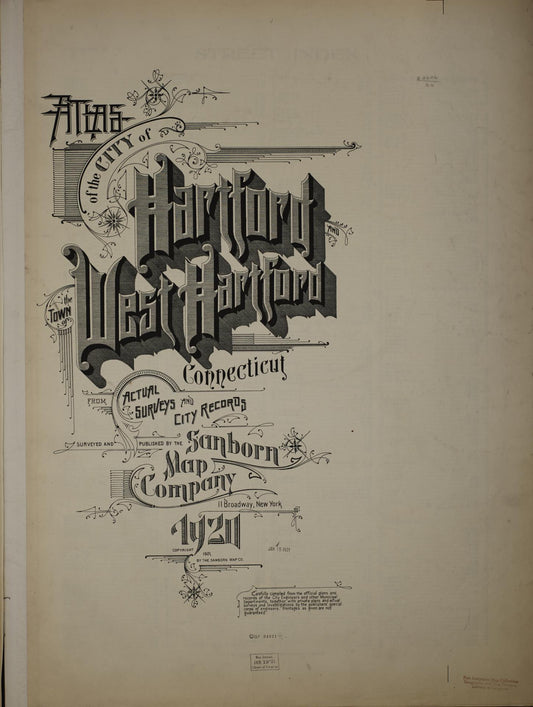 Sanborn Fire Insurance Map from Hartford, Hartford County, Connecticut. (1920) – Historic Sanborn Fire Insurance Map Print