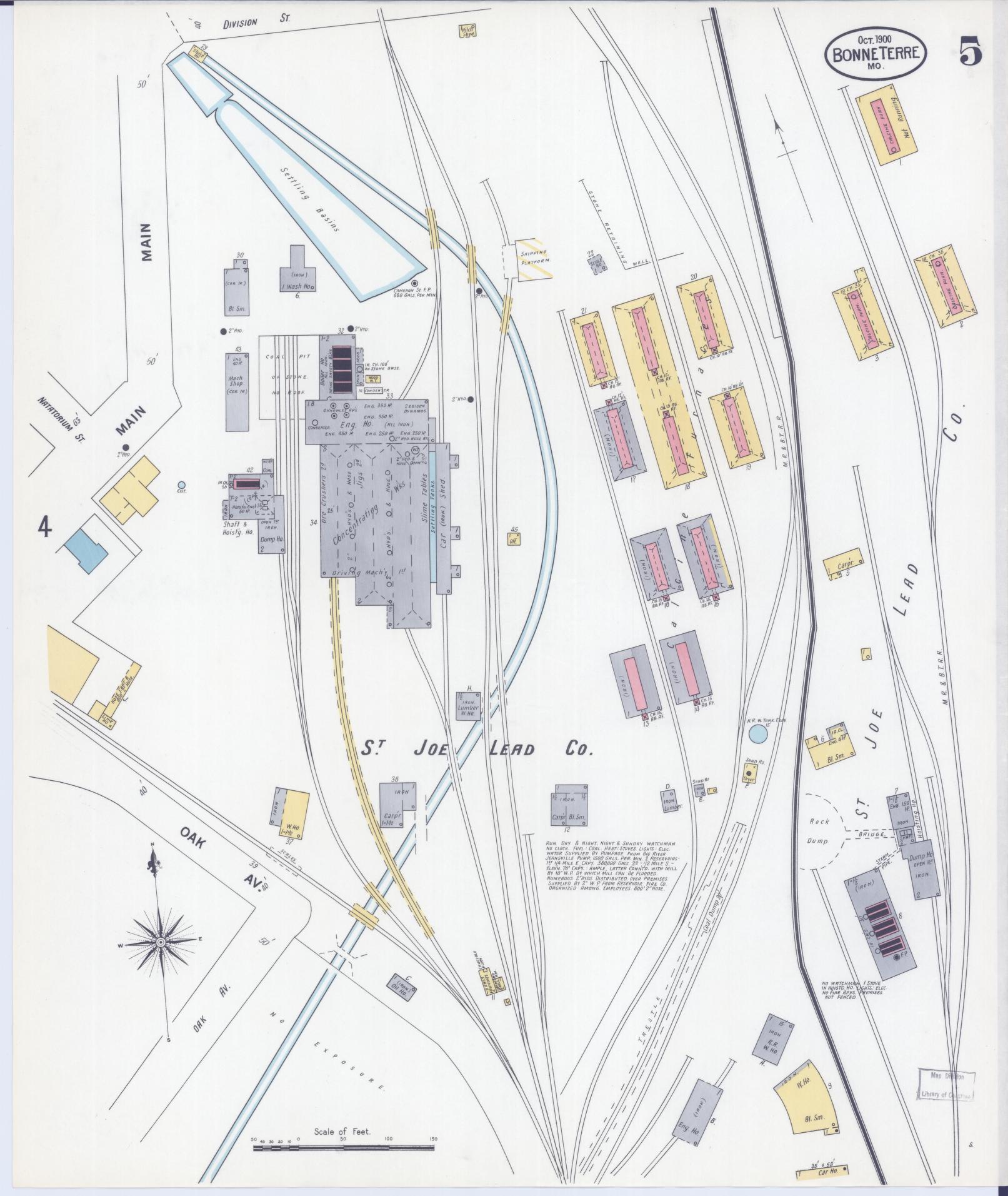Sanborn Fire Insurance Map from Bonne Terre, Saint Francois County, Missouri (1900), Sheet #0005 - Complete Map Set gallery image, historic Sanborn map, vintage wall art, Missouri Missouri