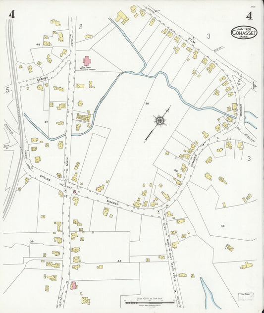 Sanborn Fire Insurance Map from Cohasset, Norfolk County, Massachusetts (1928), Sheet #0004 - Historic Sanborn Fire Insurance Map Print, vintage old map wall art, antique decor, genealogy gift, Massachusetts Massachusetts map