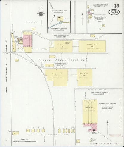 Sanborn Fire Insurance Map from Cairo, Alexander County, Illinois (1914), Sheet #0039 - Complete Map Set gallery image, historic Sanborn map, vintage wall art, Illinois Illinois