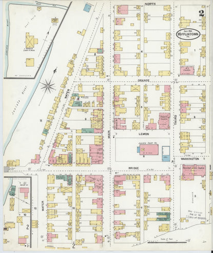 Sanborn Fire Insurance Map from Mifflintown, Juniata County, Pennsylvania (1904), Sheet #0002 - Complete Map Set gallery image, historic Sanborn map, vintage wall art, Pennsylvania Pennsylvania
