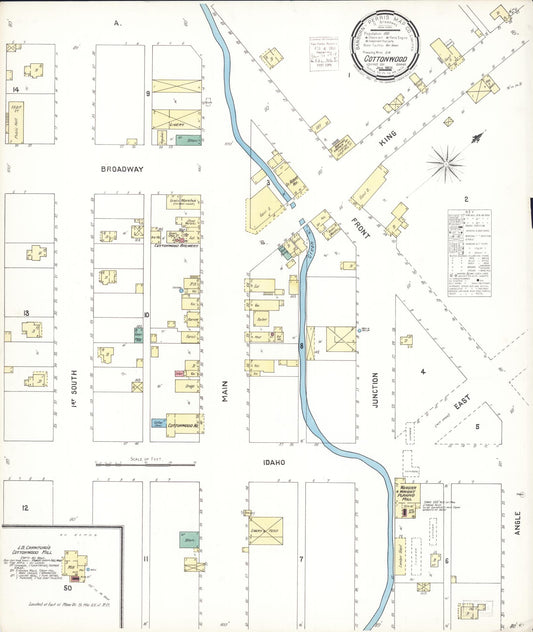 Sanborn Fire Insurance Map from Cottonwood, Idaho County, Idaho. (1901) – Historic Sanborn Fire Insurance Map Print