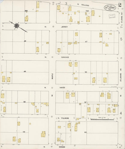 Sanborn Fire Insurance Map from Saint Johns, Multnomah County, Oregon (1911), Sheet #0002 - Complete Map Set gallery image, historic Sanborn map, vintage wall art, Oregon Oregon