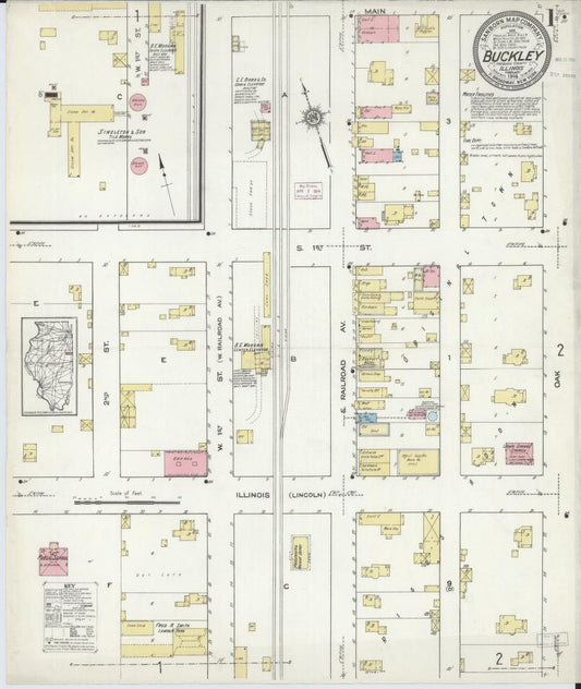 Sanborn Fire Insurance Map from Buckley, Iroquois County, Illinois. (1914) – Map View