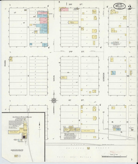 Sanborn Fire Insurance Map from Wiley, Prowers County, Colorado (1914), Sheet #0002 - Historic Sanborn Fire Insurance Map Print, vintage old map wall art, antique decor, genealogy gift, Colorado Colorado map
