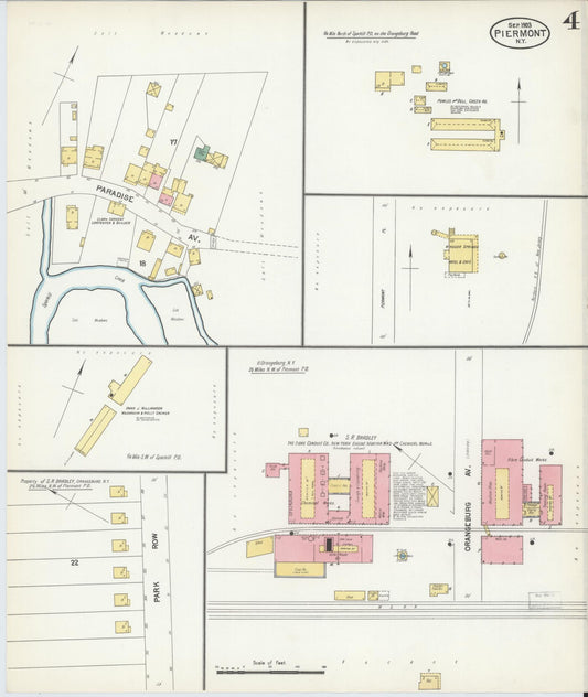 Sanborn Fire Insurance Map from Piermont, Rockland County, New York (1903), Sheet #0004 - Historic Sanborn Fire Insurance Map Print, vintage old map wall art, antique decor, genealogy gift, New York New York map
